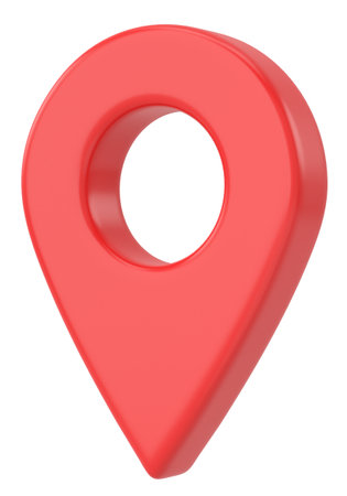 3D location sign. 3D icon. 3D illustration.の写真素材