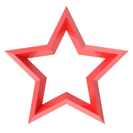 3D star. 3D illustration.の写真素材