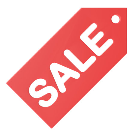 Sale tag. Sale label. 3D tag.の写真素材