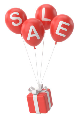Sale banner decoration. 3D illustration.の写真素材