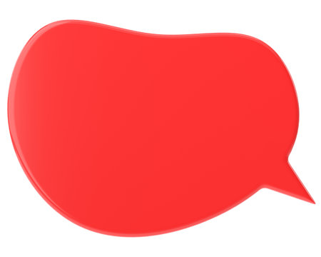 Speech bubble. Chat bubble. Text box. 3D illustration.の写真素材