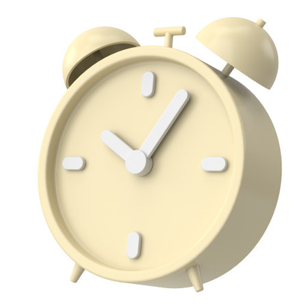 3D alarm clock. 3D illustration.の写真素材