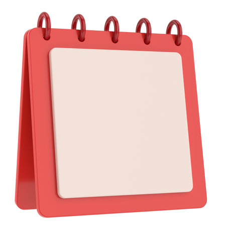 Empty calendar. 3D calendar. 3D illustration.の写真素材
