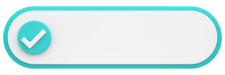 3D checkbox with text area. 3D illustration.の写真素材