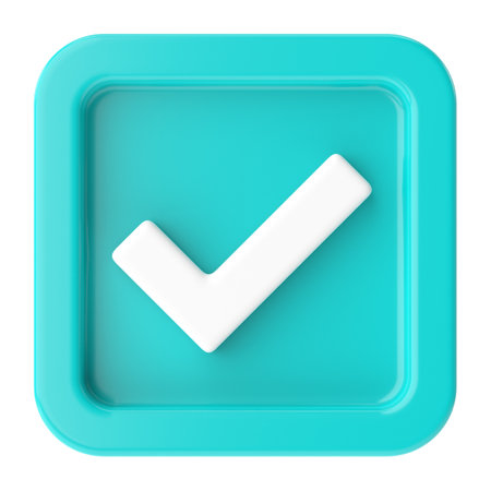Checkbox. Check mark. 3D illustration.の写真素材