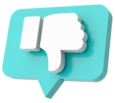 3D dislike icon. 3D illustration.の写真素材
