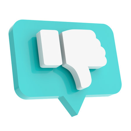 3D dislike icon. 3D illustration.の写真素材