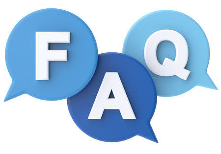 FAQ. Frequently Asked Questions. 3D illustration.の写真素材