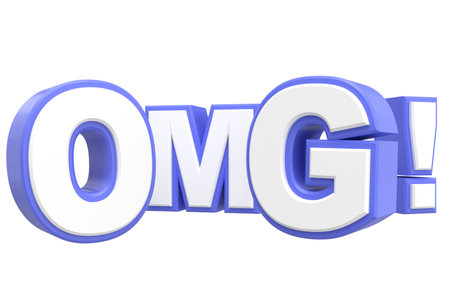 Oh my god. 3D OMG abbreviation.の写真素材