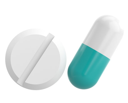 Medicine. 3D drug. 3D illustration.の写真素材