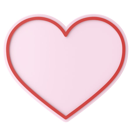 Heart shape. Valentine decoration. 3D illustration.の写真素材