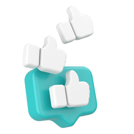 3D like icon. 3D icon. 3D illustration.の写真素材