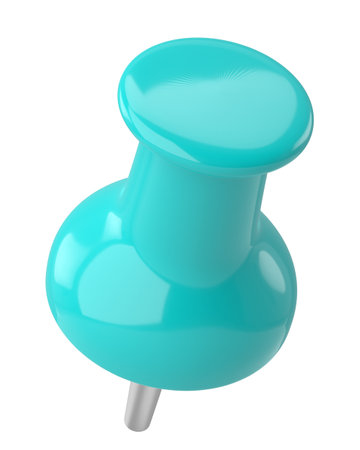 Push pin. Drawing pin. 3D pin. 3D illustration.の写真素材