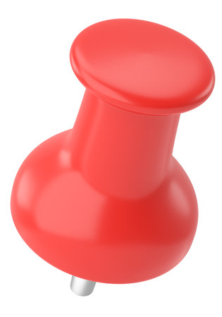 Push pin. Drawing pin. 3D pin. 3D illustration.の写真素材