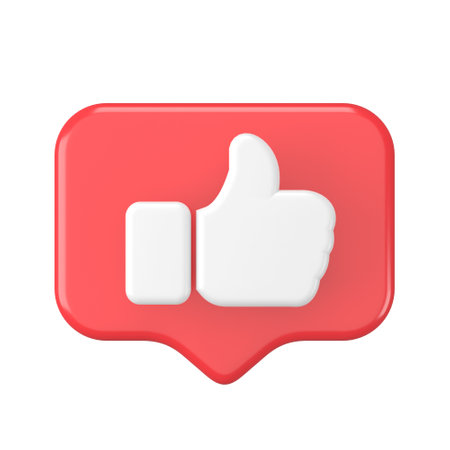 3D like icon. 3D illustration.の写真素材
