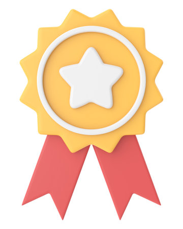 Bestseller badge. 3D illustration.の写真素材
