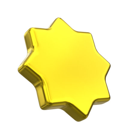3D star tag. 3D banner decoration.の写真素材