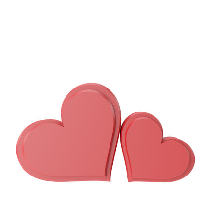 Red heart 3D model. 3D illustration.の写真素材