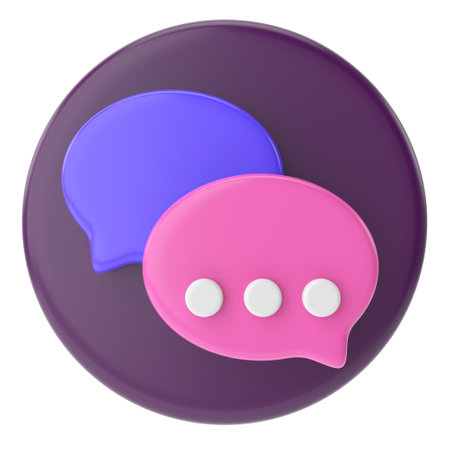 Live chat icon. 3D icon.の写真素材