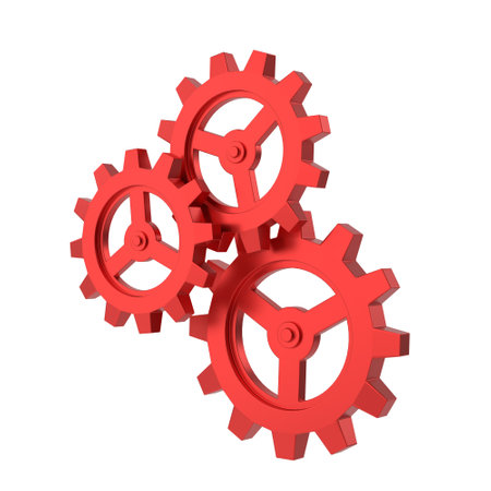 3D gear. Setting icon. 3D illustration.の写真素材