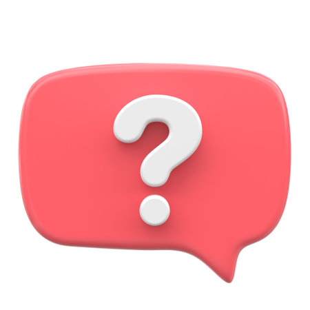 Question mark sign icon. Live chat. 3D icon.の写真素材