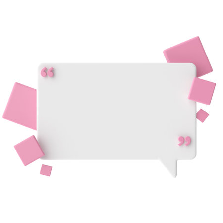Speech bubble. 3D text box.の写真素材