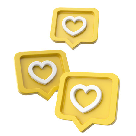 3D like icon. 3D icon. 3D illustration.の写真素材