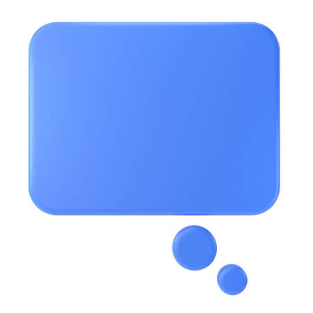 3D speech bubble. Text box. Text area.