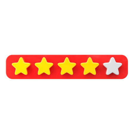 Review star. Star rating. 3D element.の写真素材
