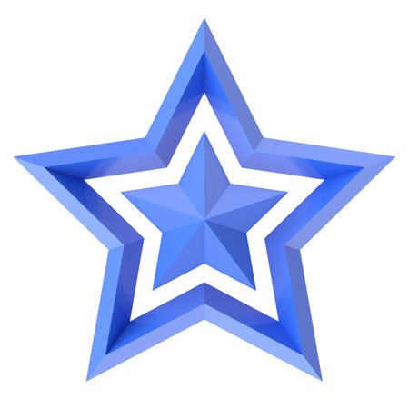 3D star. 3D illustration.の写真素材