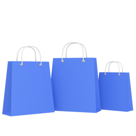 Shopping bag. Paper bag. 3D element.の写真素材