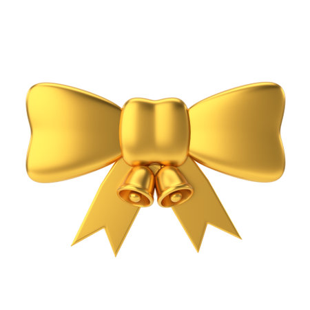 Christmas bow. 3D Christmas element.の写真素材