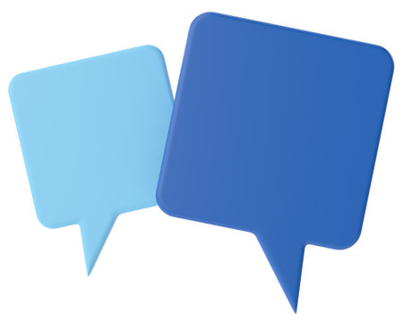 Speech bubble. Text box. 3D illustration.の写真素材