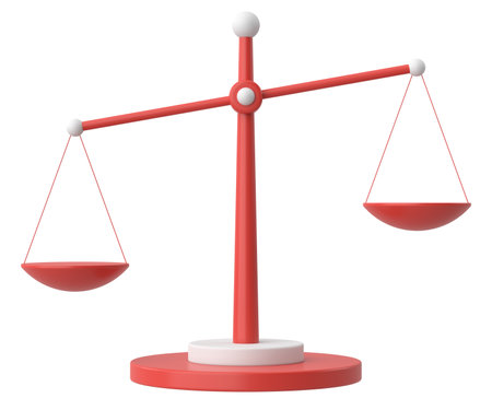 Weighing scale. Balance scale. 3D illustration.の写真素材