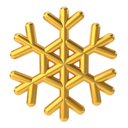Snowflake. 3D Christmas element.の写真素材