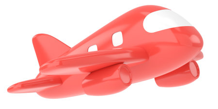 Airplane 3D. Travel element. 3D illustration.の写真素材