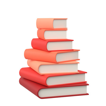 Book stack. 3D illustration.の写真素材