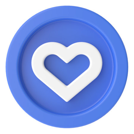 Love icon. Heart icon. 3D illustration.の写真素材