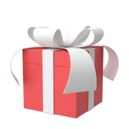 3D gift box. 3D illustration.の写真素材