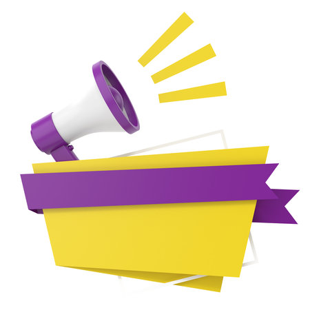 Sale banner decoration. Empty banner. 3D illustration.の写真素材