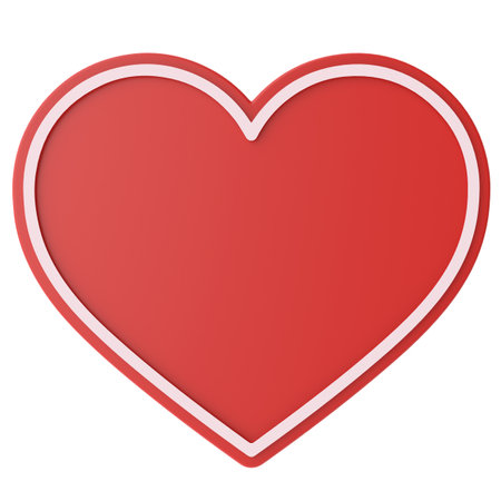 Heart shape. Valentine decoration. 3D illustration.の写真素材