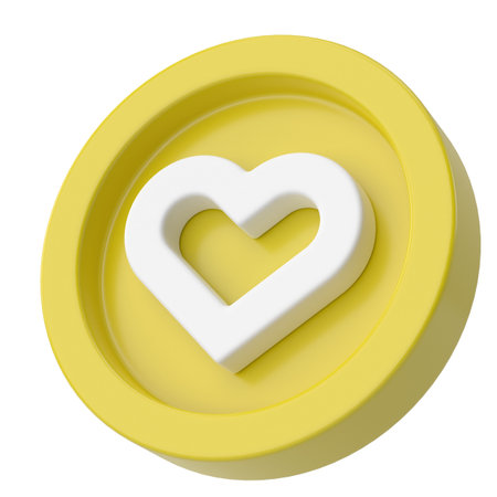 Love icon. Heart icon. 3D illustration.の写真素材