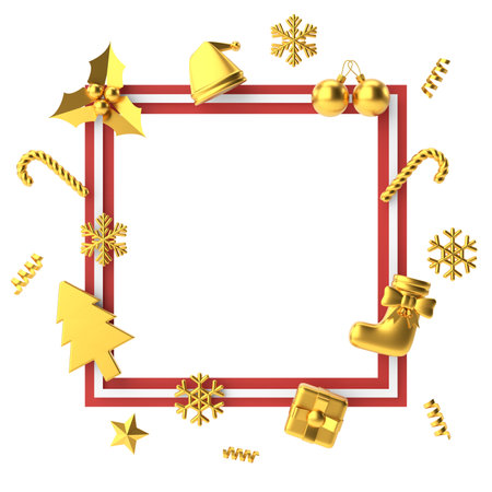 Christmas frame. Christmas Card. Christmas banner decoration.の写真素材