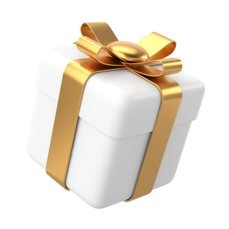 3D gift box. 3D element. 3D illustration.の写真素材