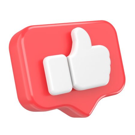 3D like icon. 3D illustration.の写真素材