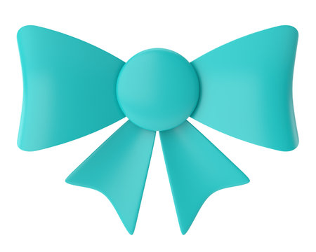 Ribbon. 3D bow. 3D illustration.の写真素材