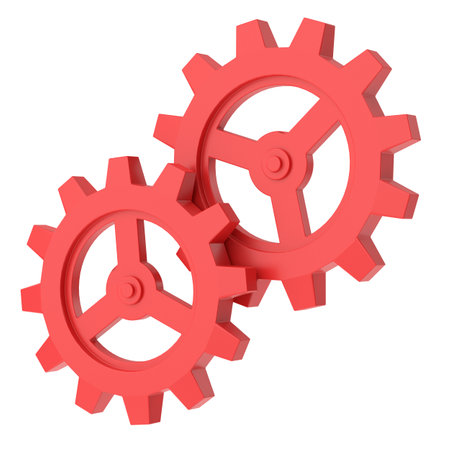3D gear. Setting icon. 3D illustration.の写真素材
