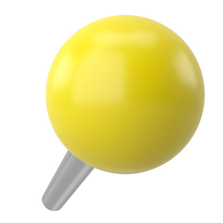 Push pin. Drawing pin. 3D pin. 3D illustration.の写真素材