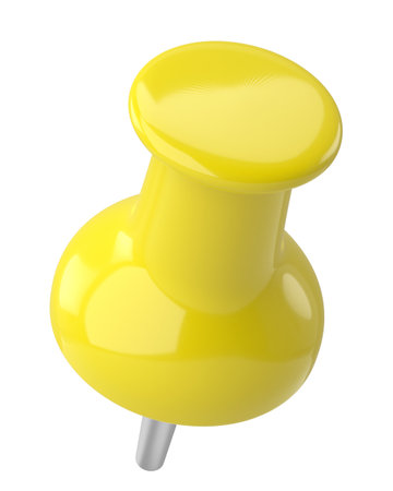 Push pin. Drawing pin. 3D pin. 3D illustration.の写真素材
