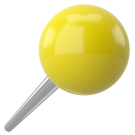 Push pin. Drawing pin. 3D pin. 3D illustration.の写真素材